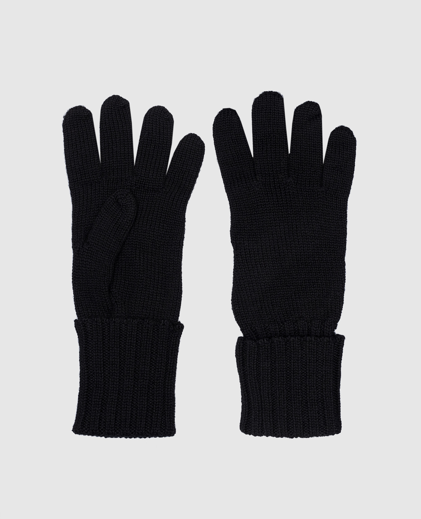 

Black gloves made of wool John Smedley