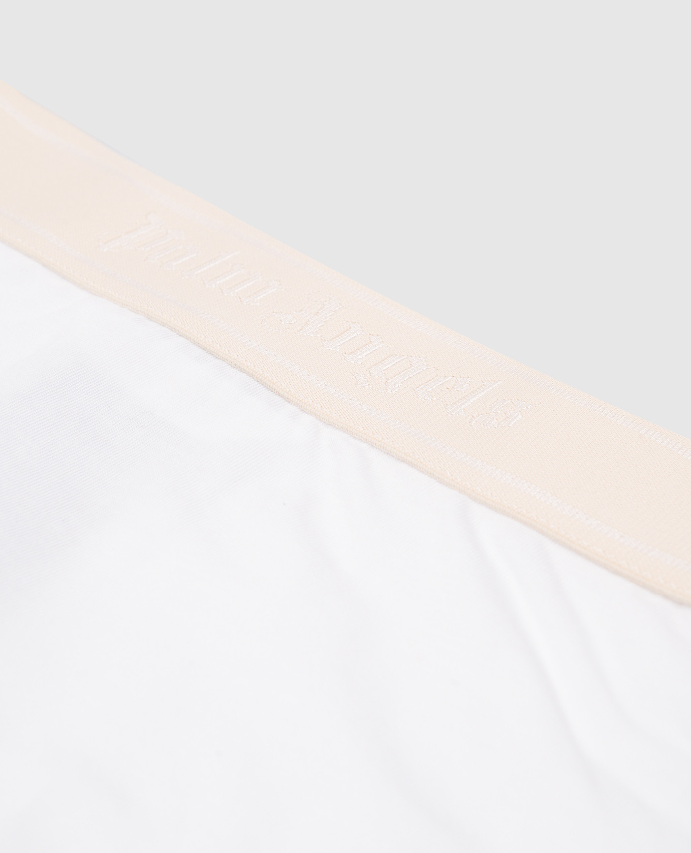 

White panties with a logo pattern Palm Angels