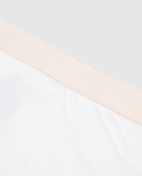 Palm Angels White panties with a logo pattern PWUC006S24FAB001
