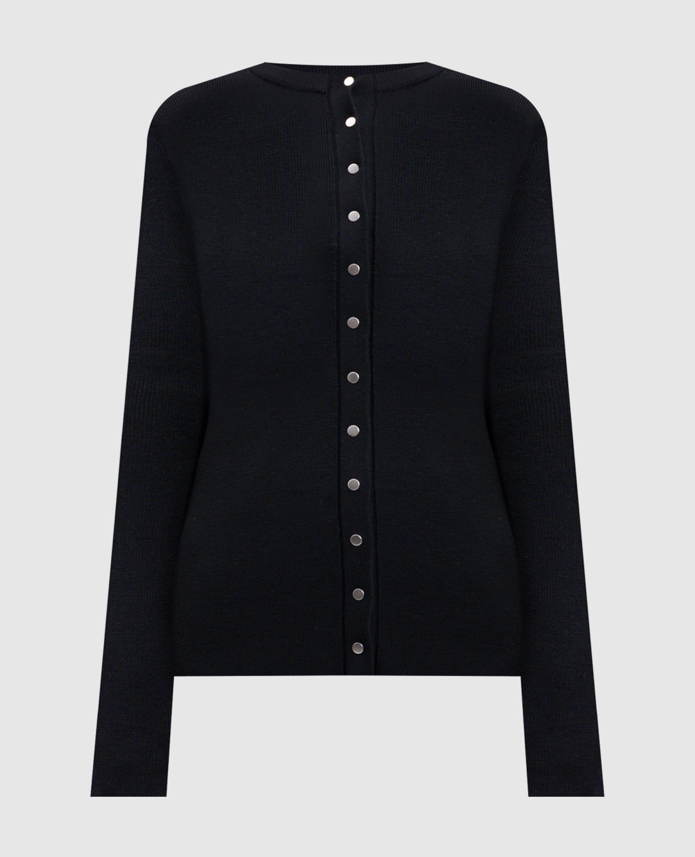 Black wool cardigan