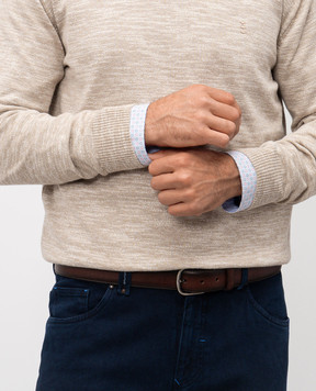 Florentino Brown leather belt 125209410155