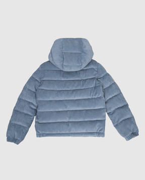 Moncler ENFANT Children's blue corduroy down jacket Puki K29541A000555964B6