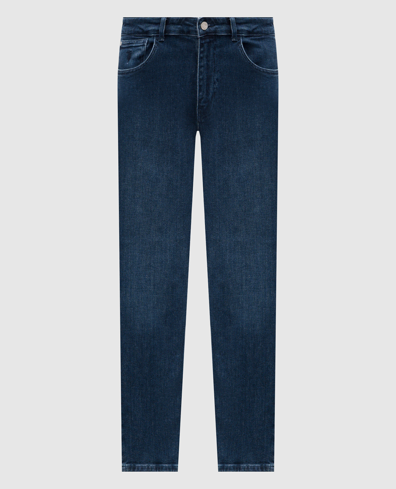 Blue jeans with logo patch Trussardi