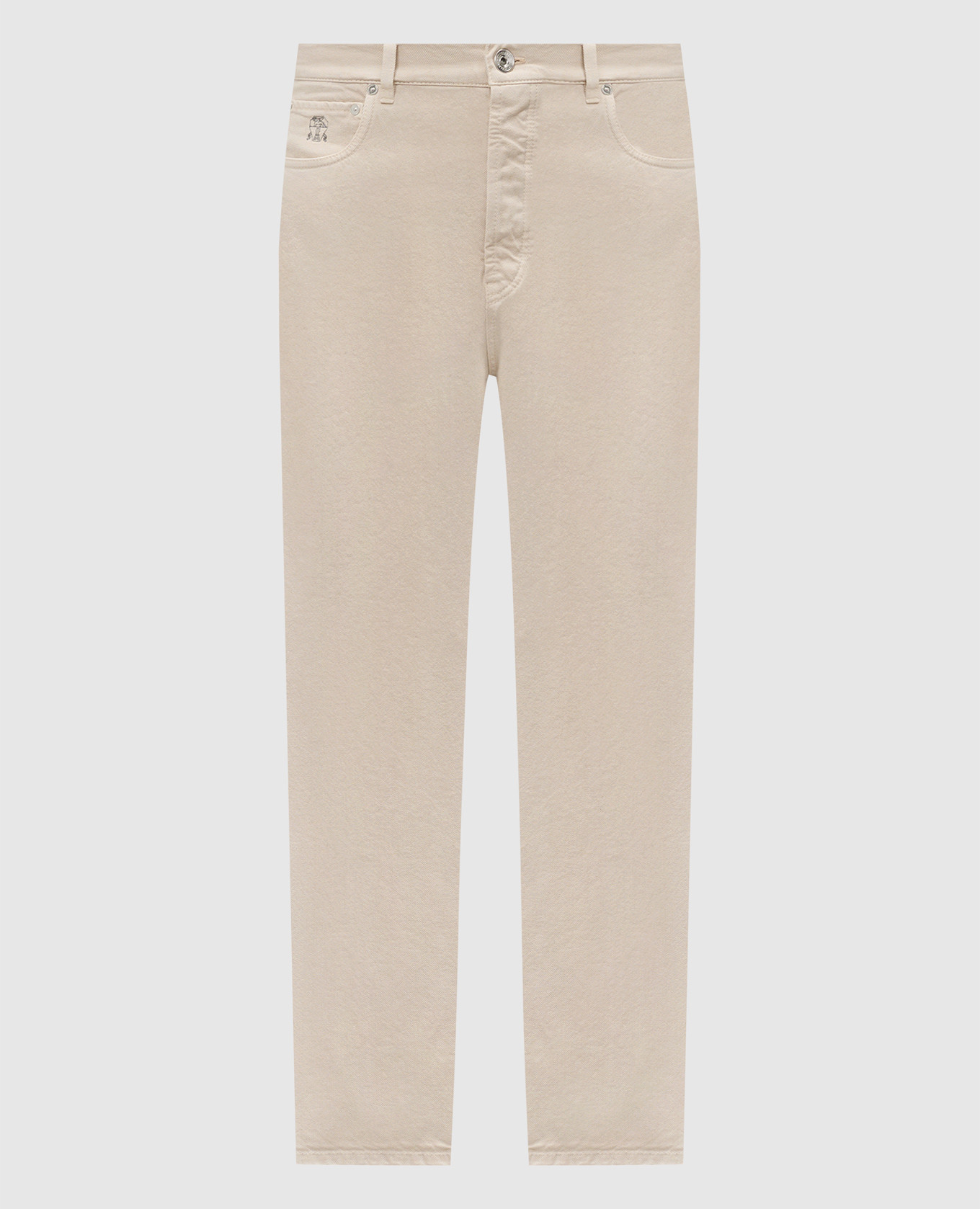 

Beige jeans with logo Brunello Cucinelli