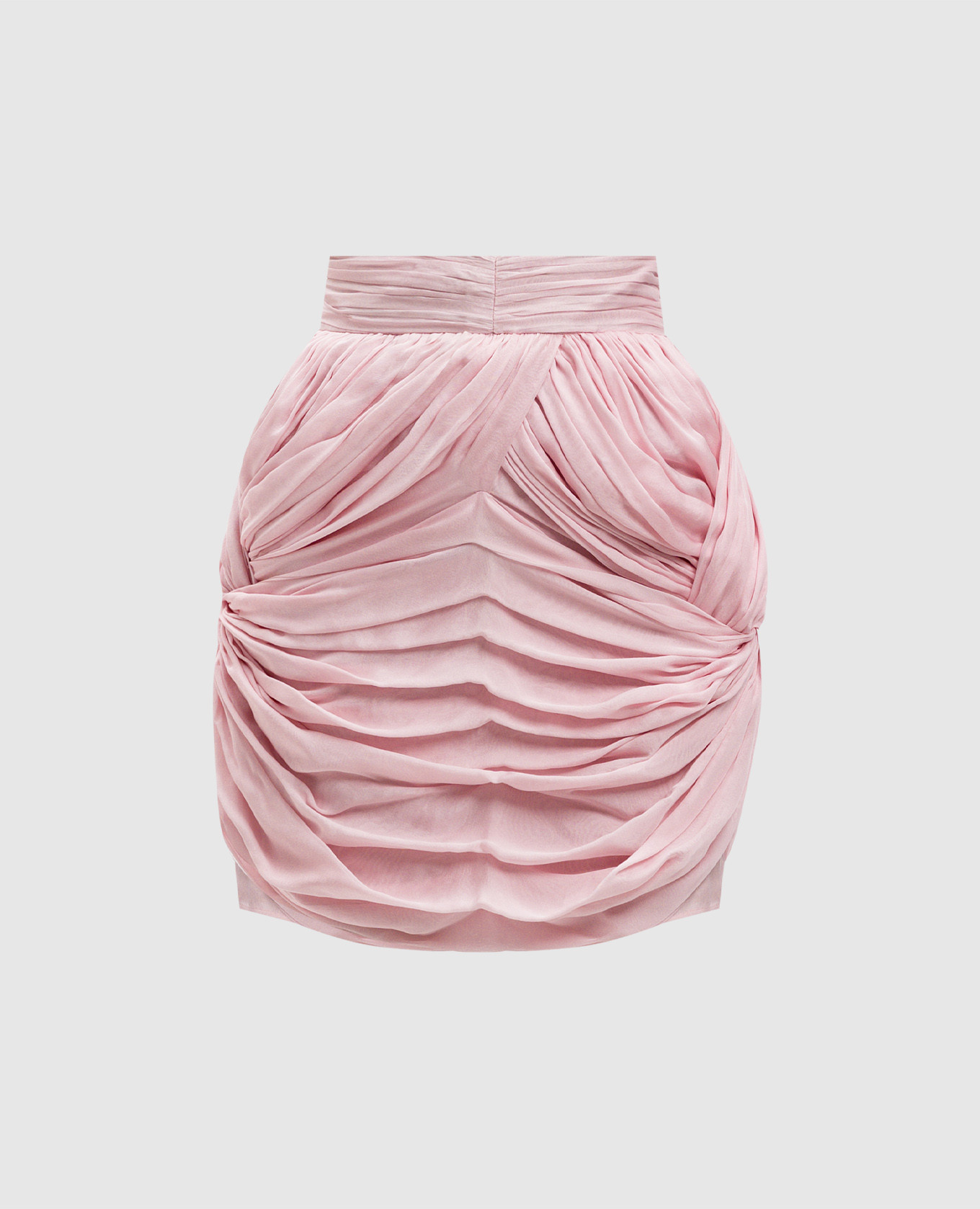 

Pink silk mini skirt with drape Burberry, Розовый