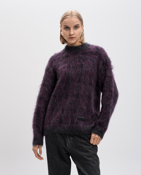 Alexander Wang Purple check wool sweater 1KC4241039