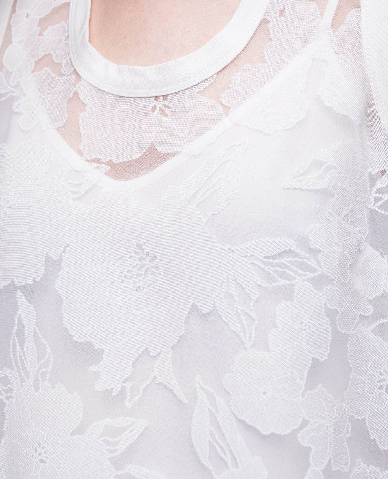 

White midi dress with floral pattern Twinset