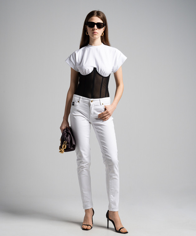 Versace Jeans Couture - White corset T-shirt 76HAH600J0089