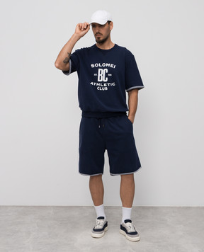 Brunello Cucinelli Blue T-shirt with print MN05N3378G