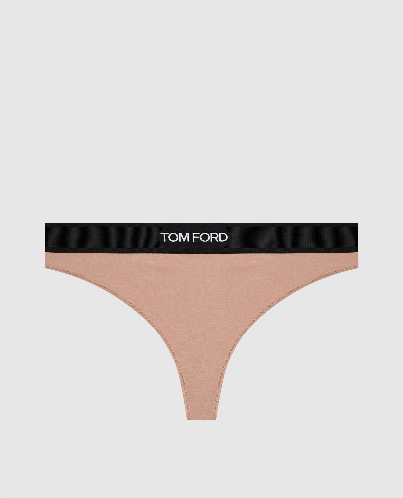 

Beige thong briefs with logo pattern Tom Ford