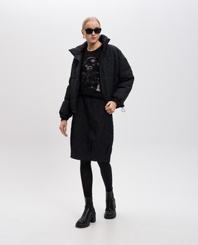Twinset Black skirt with logo 242AT2022
