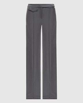 David Koma Gray wool flared pants PF24DK29TR