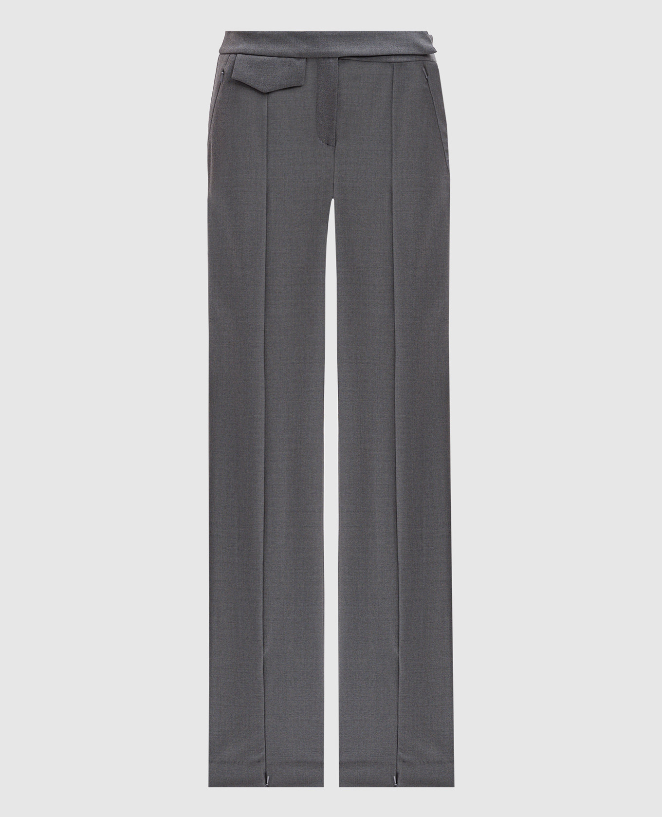 

Gray wool flared pants David Koma, Grey