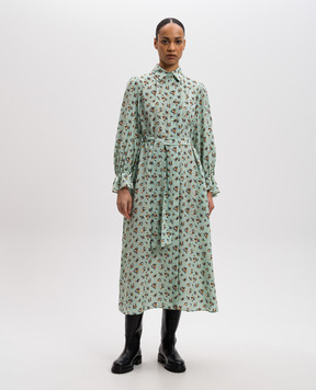 Max Mara Weekend TAFFY green floral print silk midi dress TAFFY