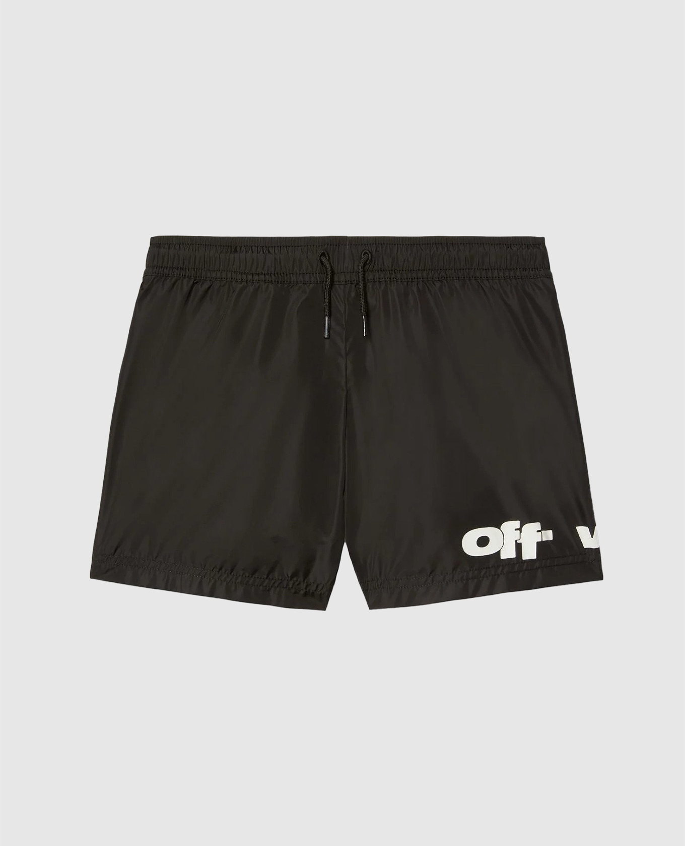 

Kids' black swim shorts with logo print Off-White