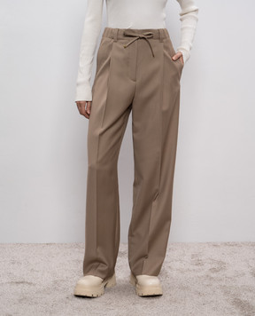 Moncler Khaki wool pants K20932A00018598XP