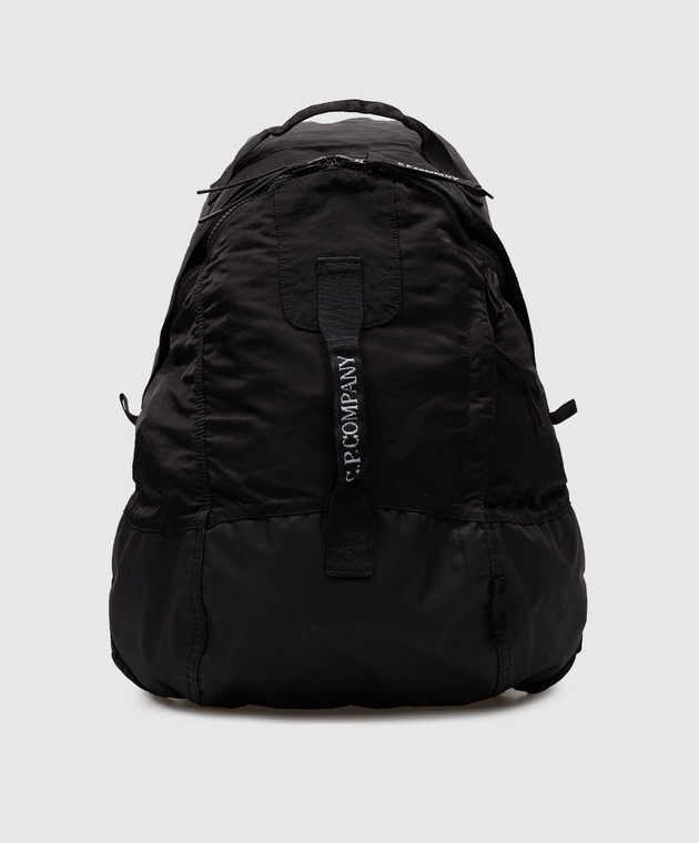 C.P. Company - Black Nylon B backpack with logo MAC018A005269G