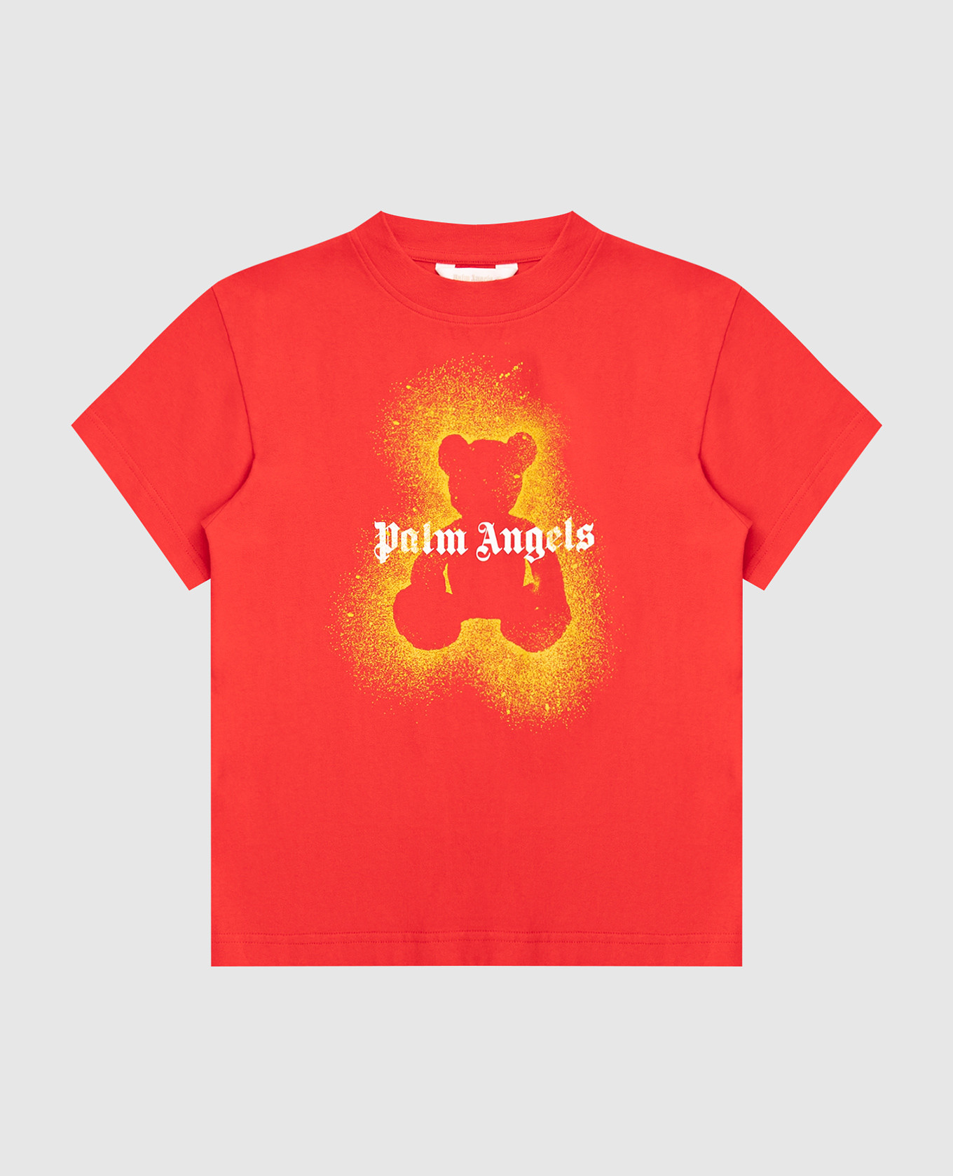 Children&#39;s red T-shirt with print Palm Angels