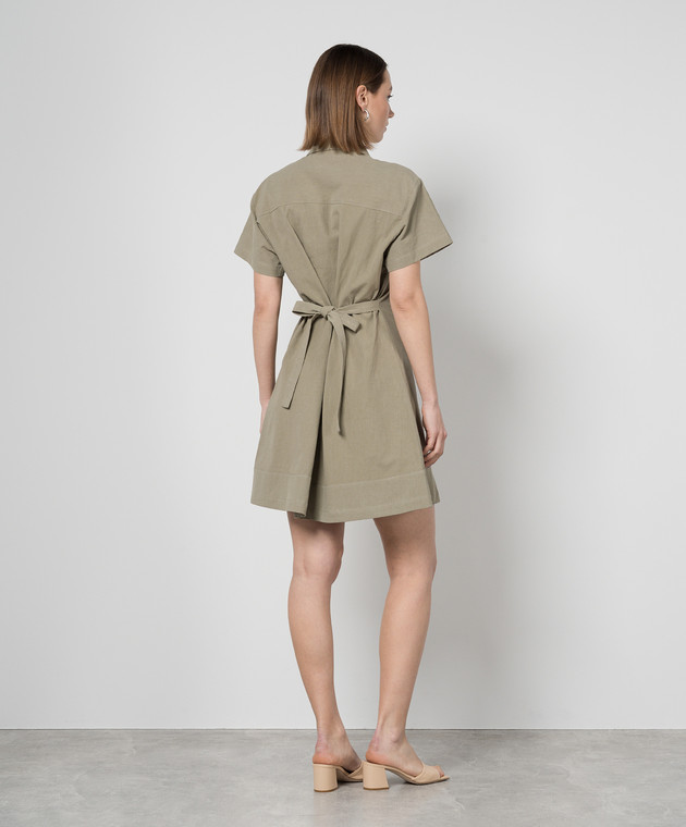 red and green gucci dress Poppy Field Fil Coupé Silk Cape Dress main image 1