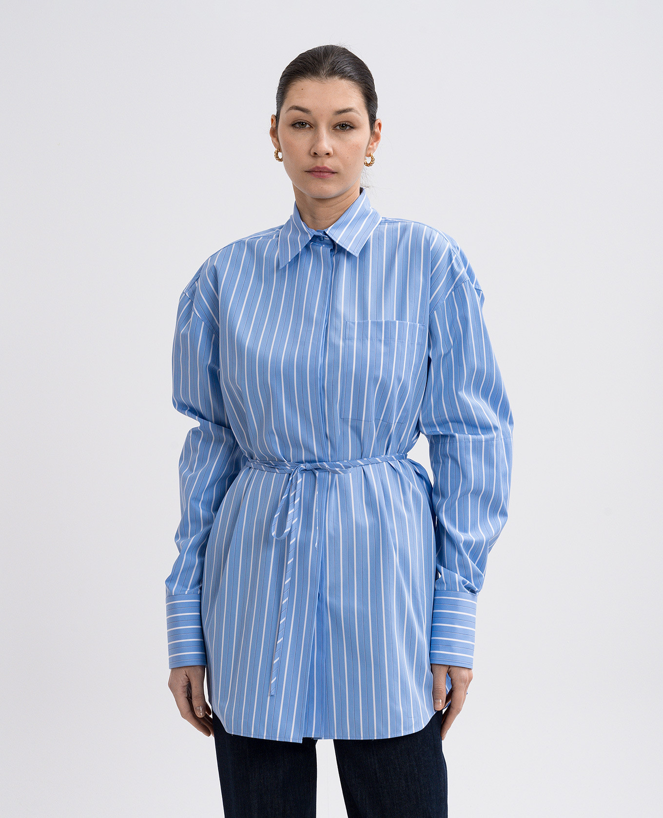 

FIRMA blue striped long-sleeved shirt Max Mara Sportmax, Light blue