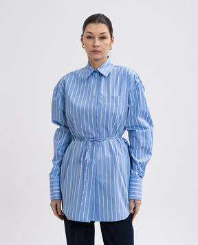 Max Mara Sportmax FIRMA blue striped long-sleeved shirt FIRMA