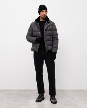 Woolrich Black wool jumper with logo embroidery CFWOKN0278MRUF0469