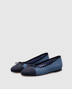 Babe Pay Pls Blue ballet flats with applique 21515220SW2SW