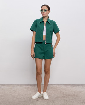 Casablanca Green shorts with emblem pattern WPF25TR33901