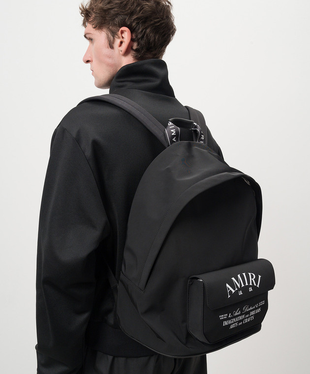AMIRI - Black Arts District backpack with contrasting logo print