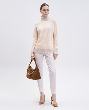 Twinset Beige wool and cashmere sweater with lurex 252TP3582