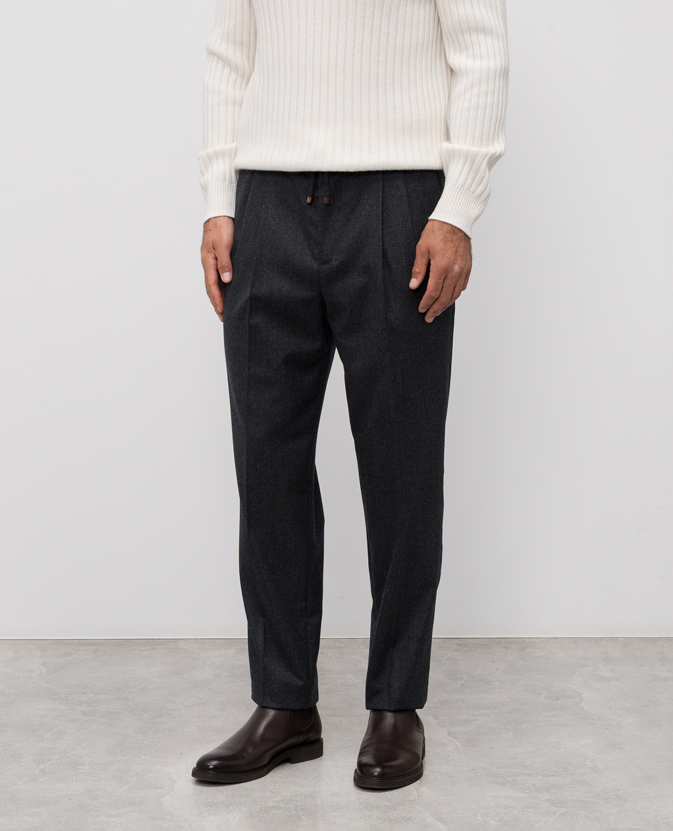 

Gray wool pants Brunello Cucinelli, Grey