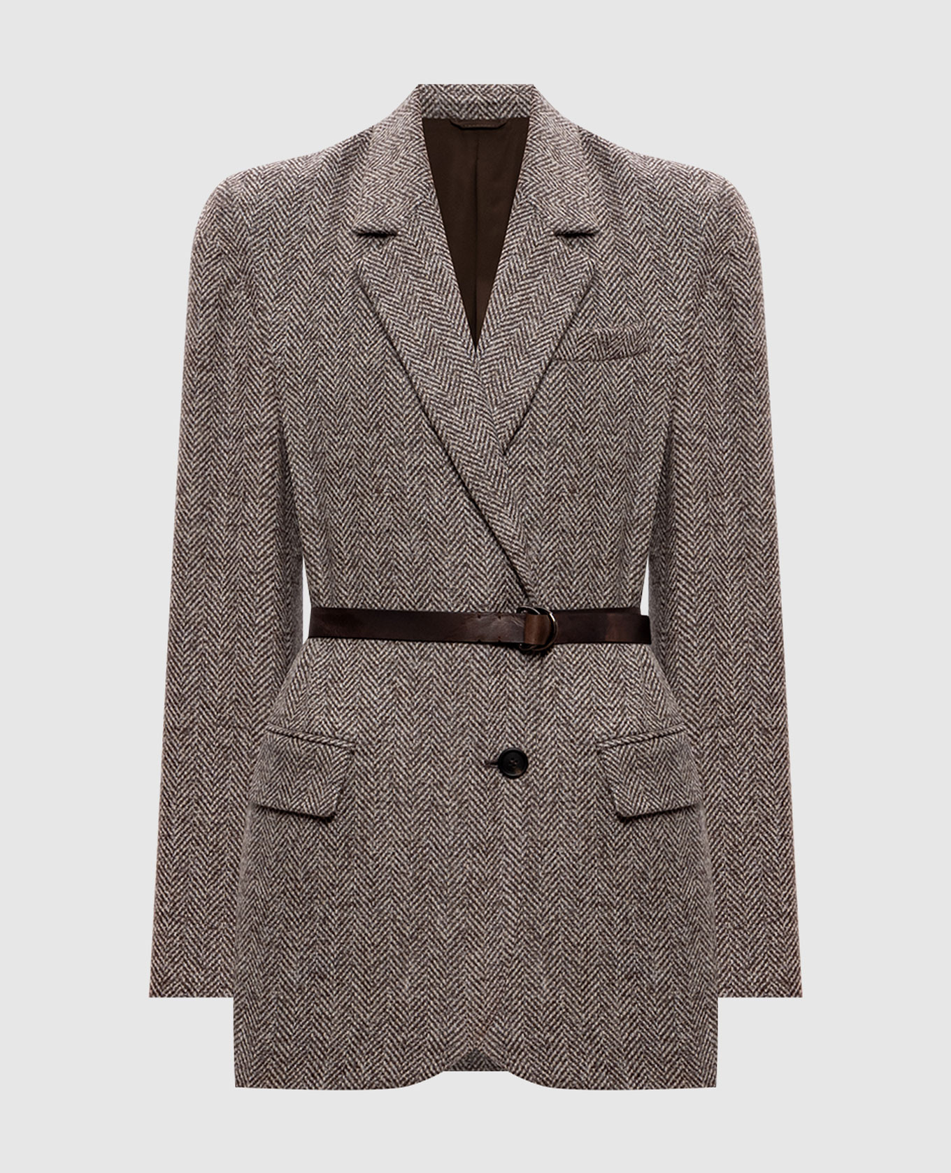 

Brown patterned wool jacket Brunello Cucinelli