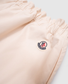 Moncler ENFANT Children's beige shorts with logo patch K19542B000135986612