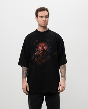 Vetements Black T-shirt with print UA66TR640BR