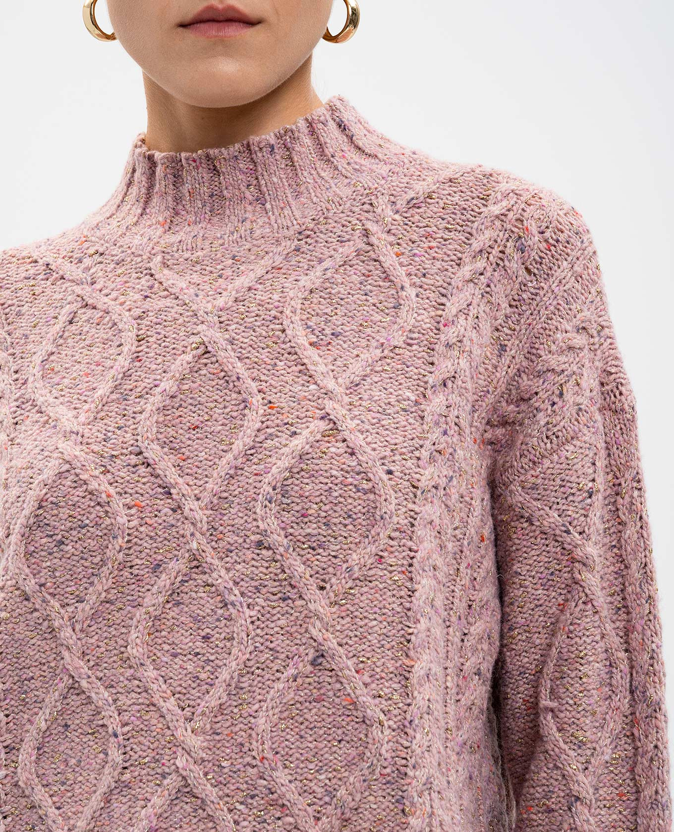 

Pink wool sweater with lurex Twinset