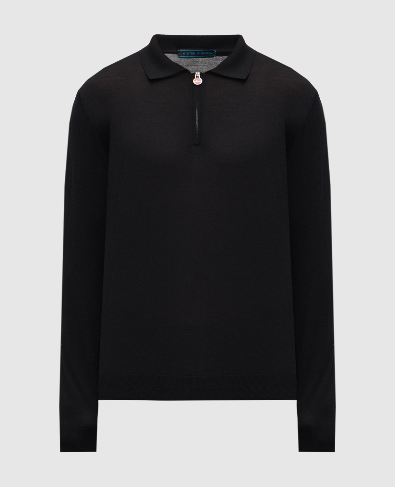 

Black wool polo shirt Kiton