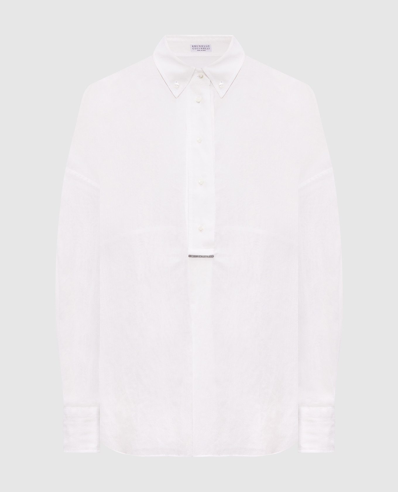 

White blouse with monil chain Brunello Cucinelli