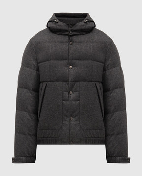 Stefano Ricci Gray wool and cashmere down jacket M6J5400070MA0020