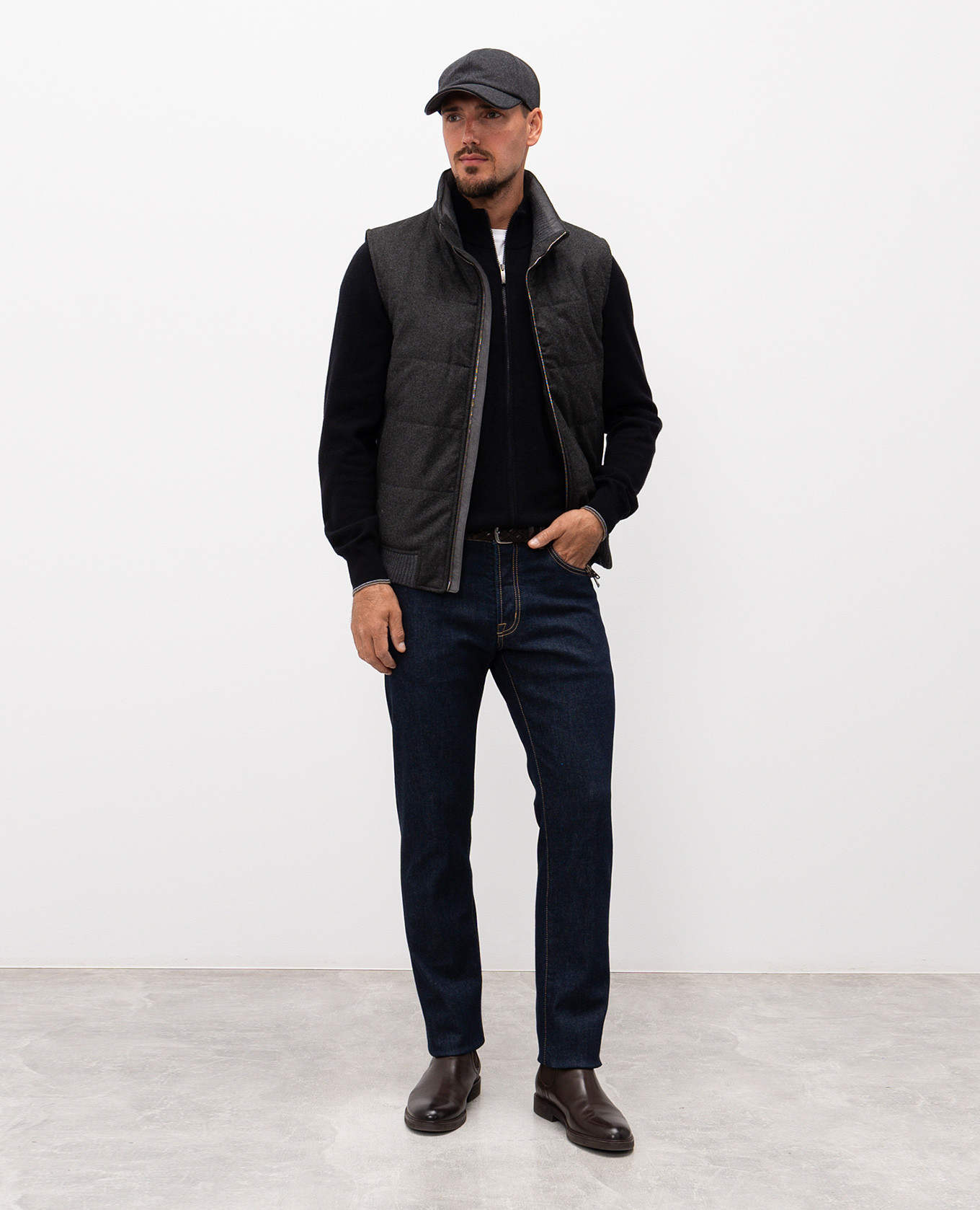 

Blue wool and cashmere cardigan Peserico