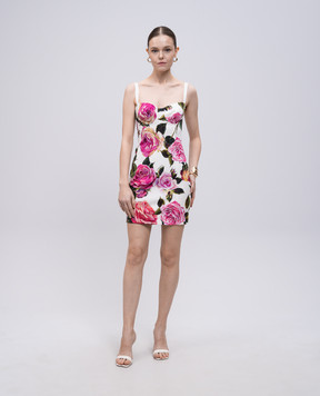 Dolce&Gabbana White floral print bustier dress F6TMZTFSRQJ
