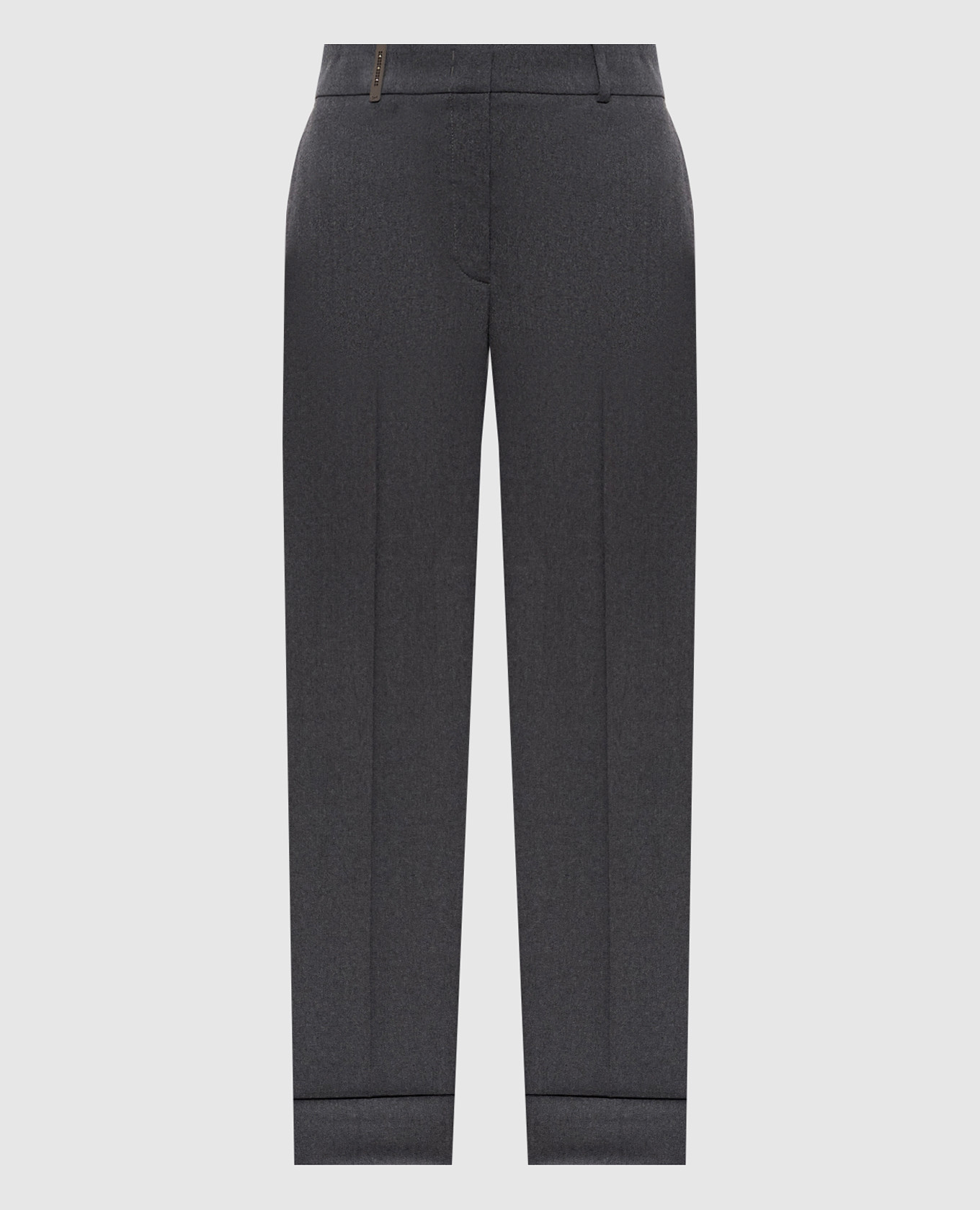 

Gray wool pants with monil chain Peserico, Grey