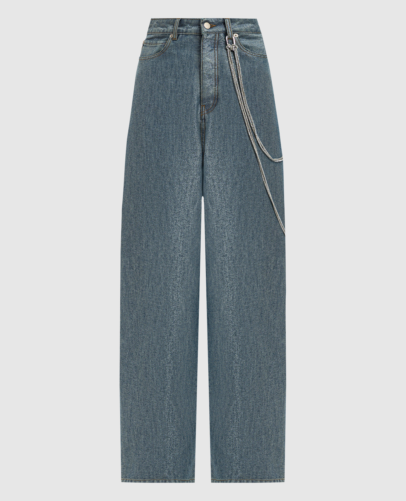 

Blue jeans with lurex and chain DARKPARK, Light blue