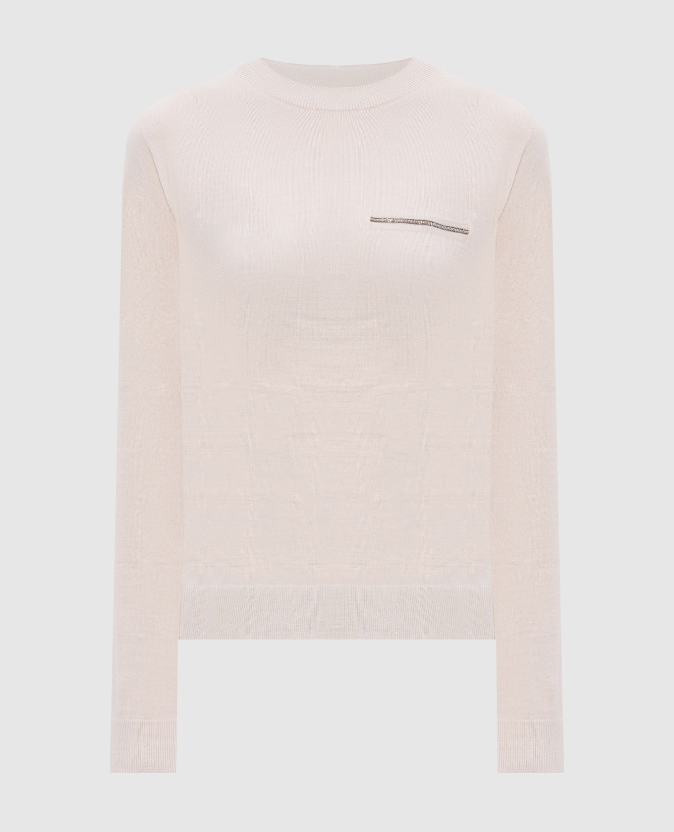 Beige cashmere and silk jumper Peserico