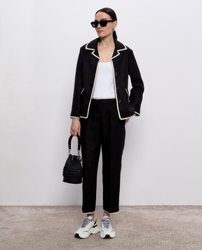 Max Mara Black LESLIE linen jacket LESLIE