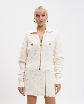 Balmain White tweed jacket FF0TE200KJ16