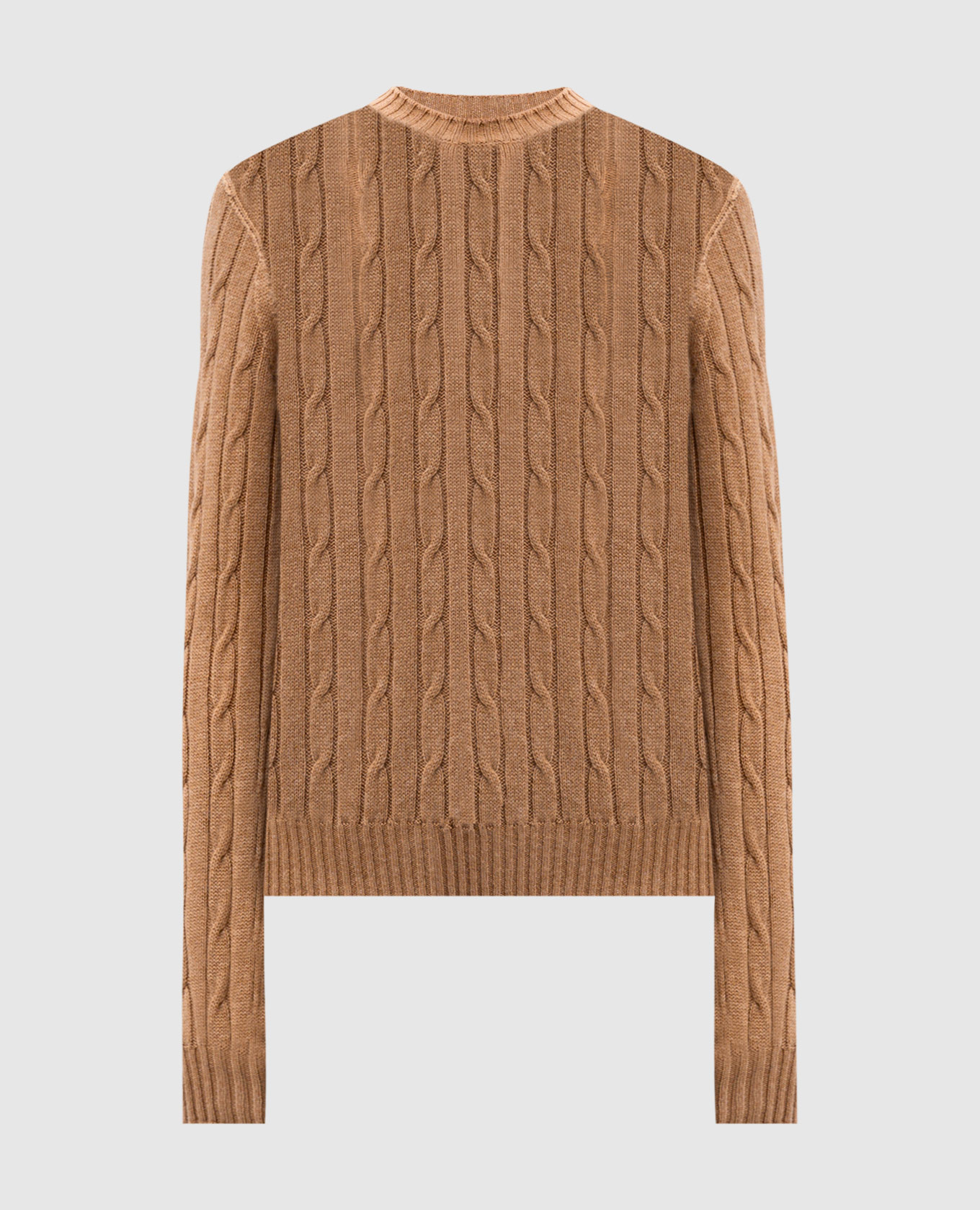 

Brown sweater made of cashmere in a textured pattern Enrico Mandelli