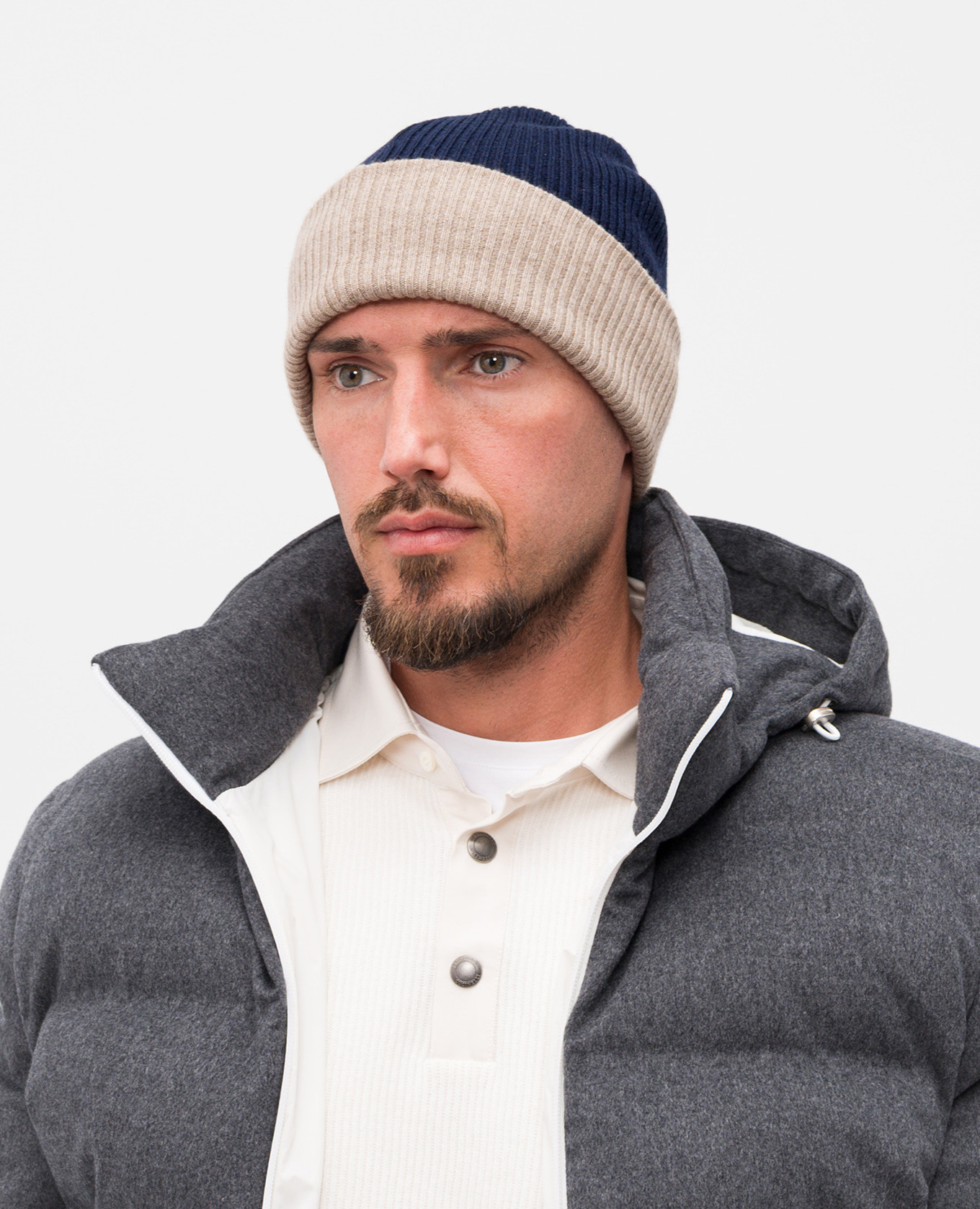 

Reversible cashmere hat Brunello Cucinelli, White