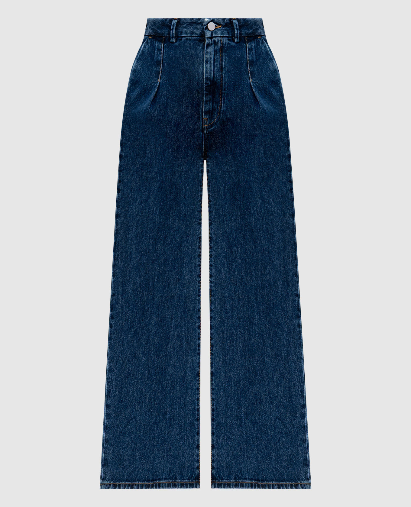 

Blue jeans with logo patch Lou Lou Studio, Синий