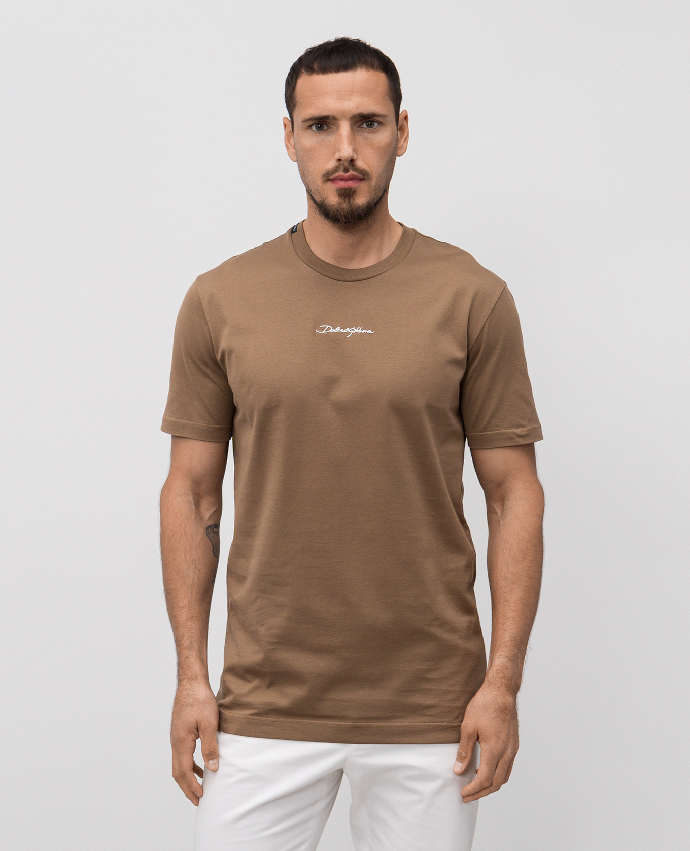 

Brown T-shirt with logo Dolce&Gabbana