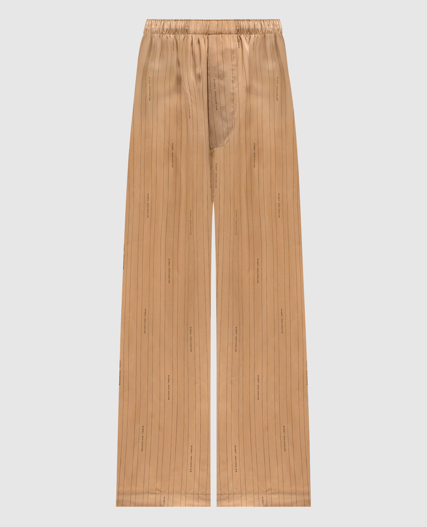 

Beige striped pants with logo print Balenciaga